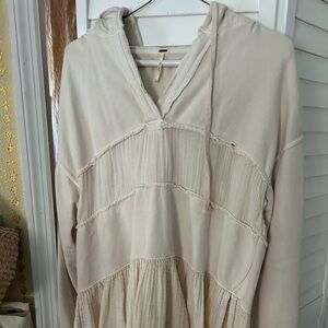 Free People tiered hoodie sweater size S